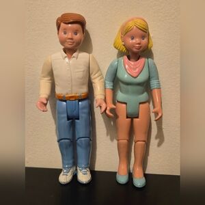 Fisher-Price Loving Family 1993 Mom Female Dad Male Figure
